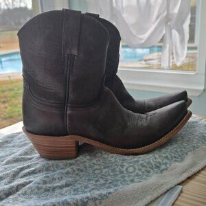 Lucchese Dark Brown Ankle Boots
